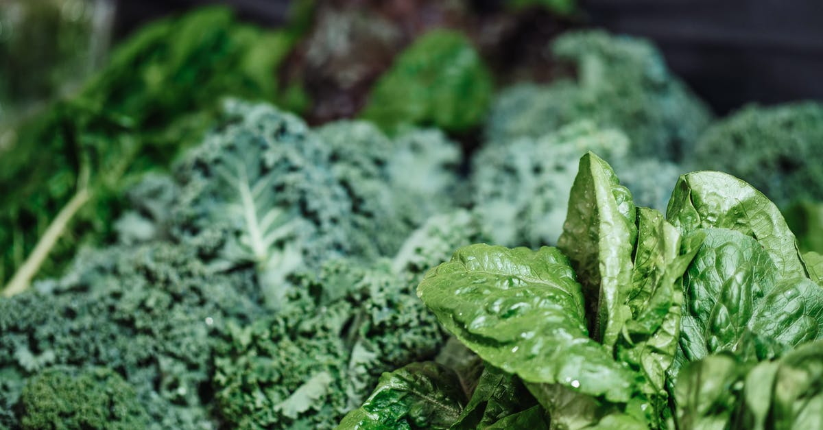 Kale vs Spinach in Zuppa Toscana lasting - Green Vegetable on Black Tray