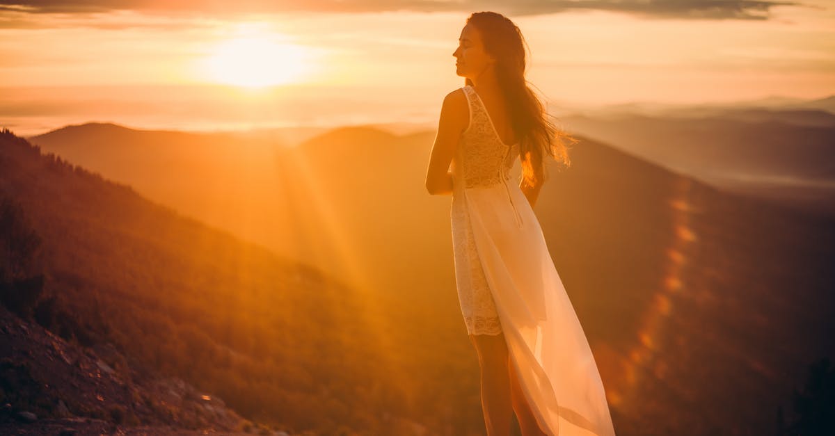 Keeping fondue warm - A Woman Posing During the Golden Hour