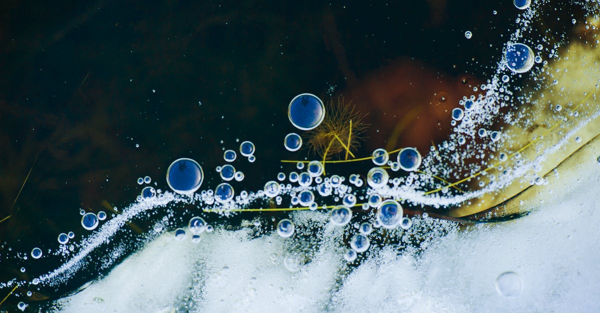 Kneading and rolling fondant icing without air bubbles - Close-up View Of Air Bubbles In A Liquid