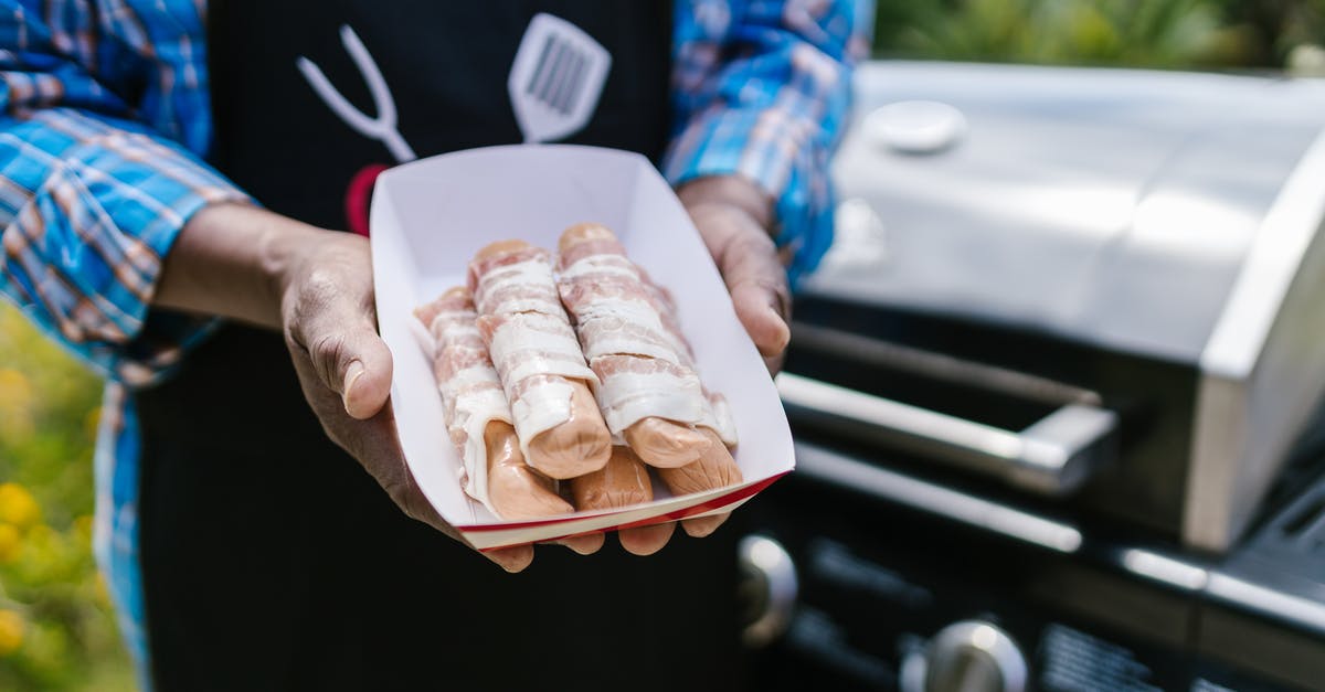 Korean food that was wrapped in tin foil - Hotdogs Wrapped in Bacon