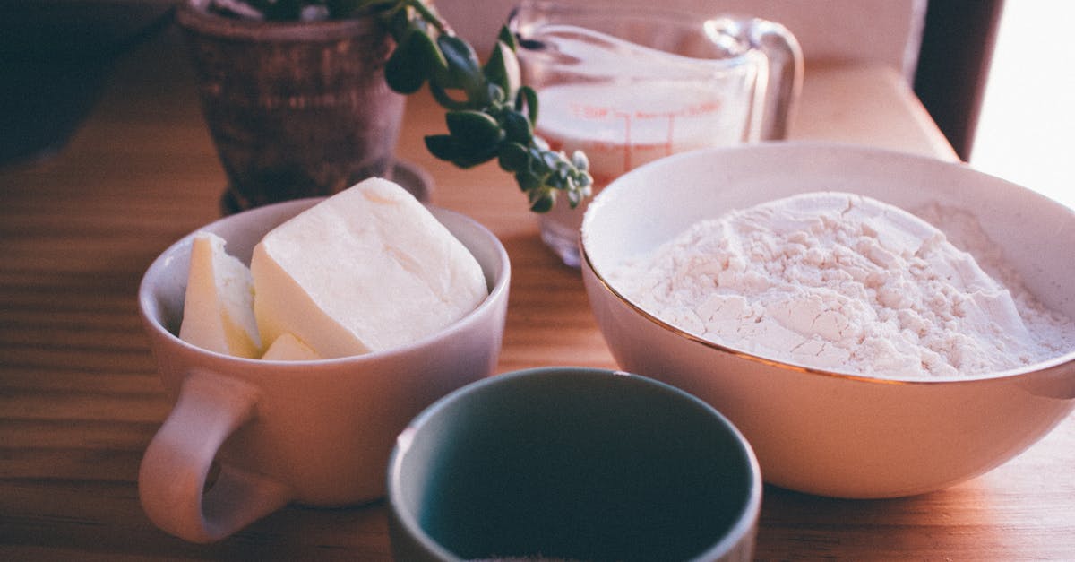 Kosher butter substitute for baking (flavour and mouthfeel) - White Ceramic Bowl With Flour