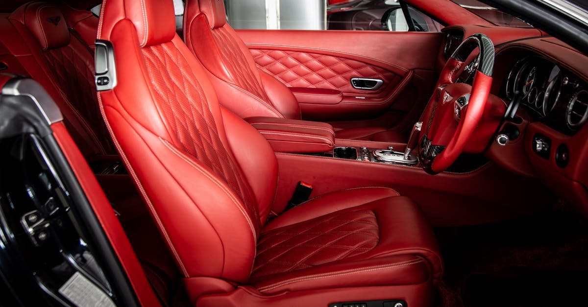 Leather flavour - Red Leather Car Seat in Car