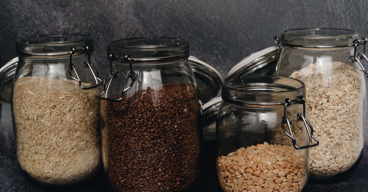 Less sticky rice and lentils - Large Jars of Grains