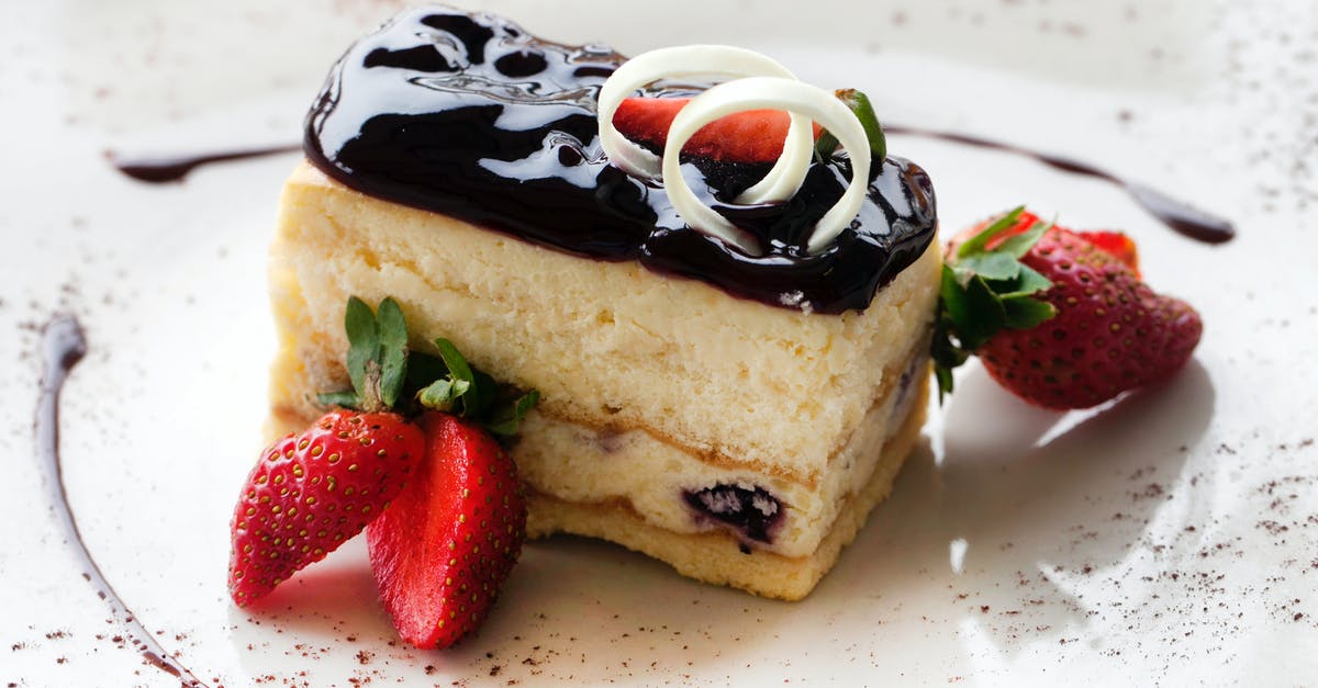 Lighter chocolate cake - Sliced Cake With Strawberry on White Ceramic Plate