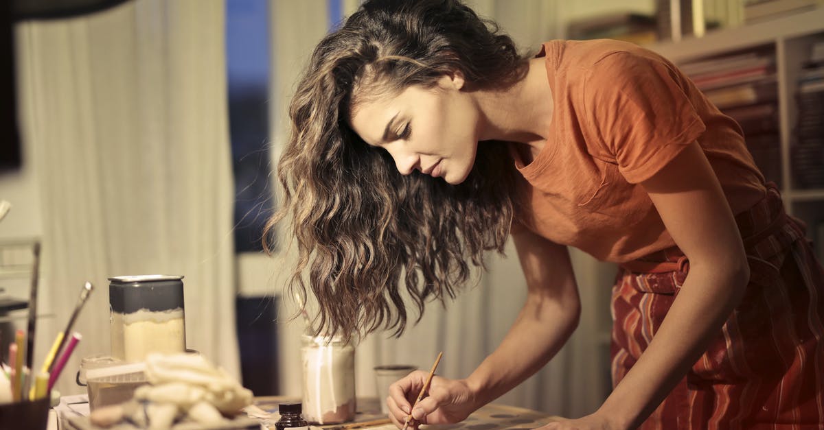 Make sourdough starter without discarding - Creative female artisan drawing in workshop