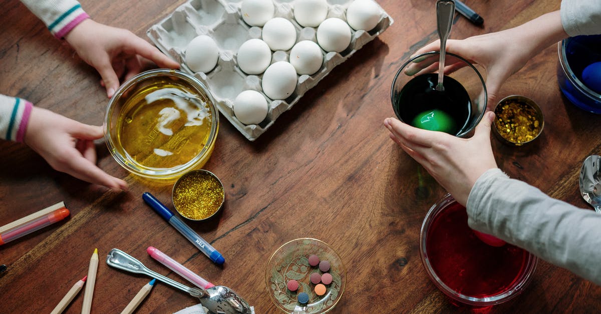 Making a dip ahead of time - Kids Making DIY Easter Eggs