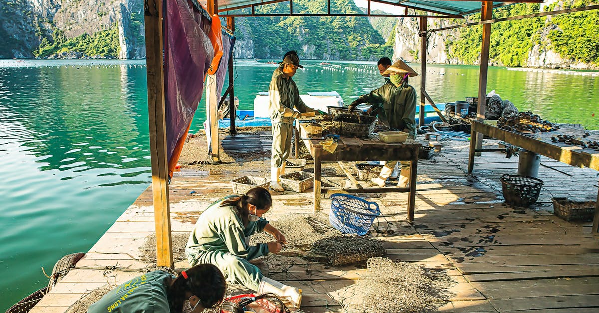 Making apfelschorle - People Making Fishnets on a Wooden Pier 