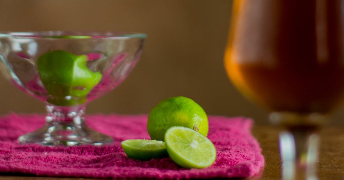 Making culinary foams for cocktails - Close-up of Lime for Drink Making
