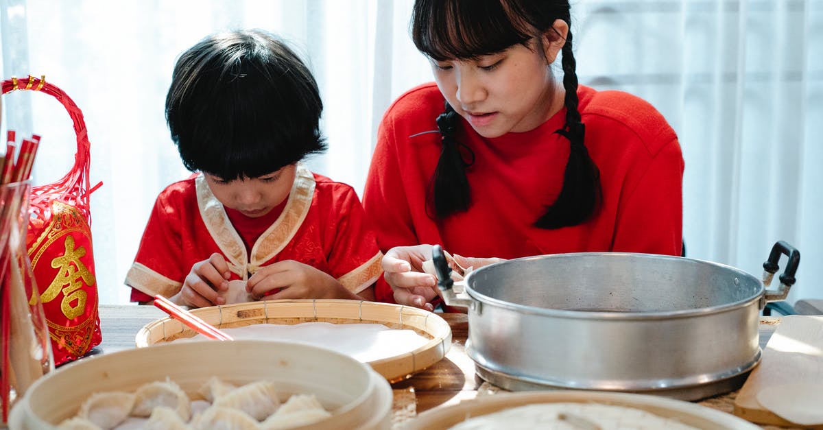 Making dumplings without a snug lid - Siblings Learning How to Make Dumplings
