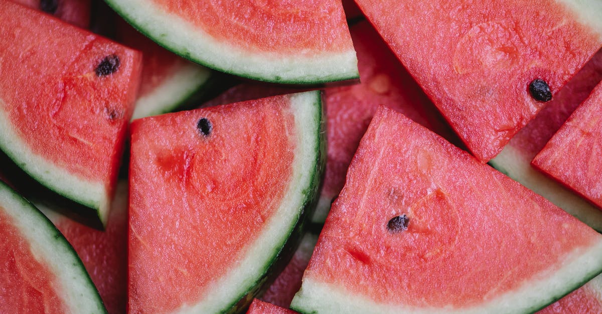 Making juice from fresh fruit - Pieces of fresh juicy watermelon