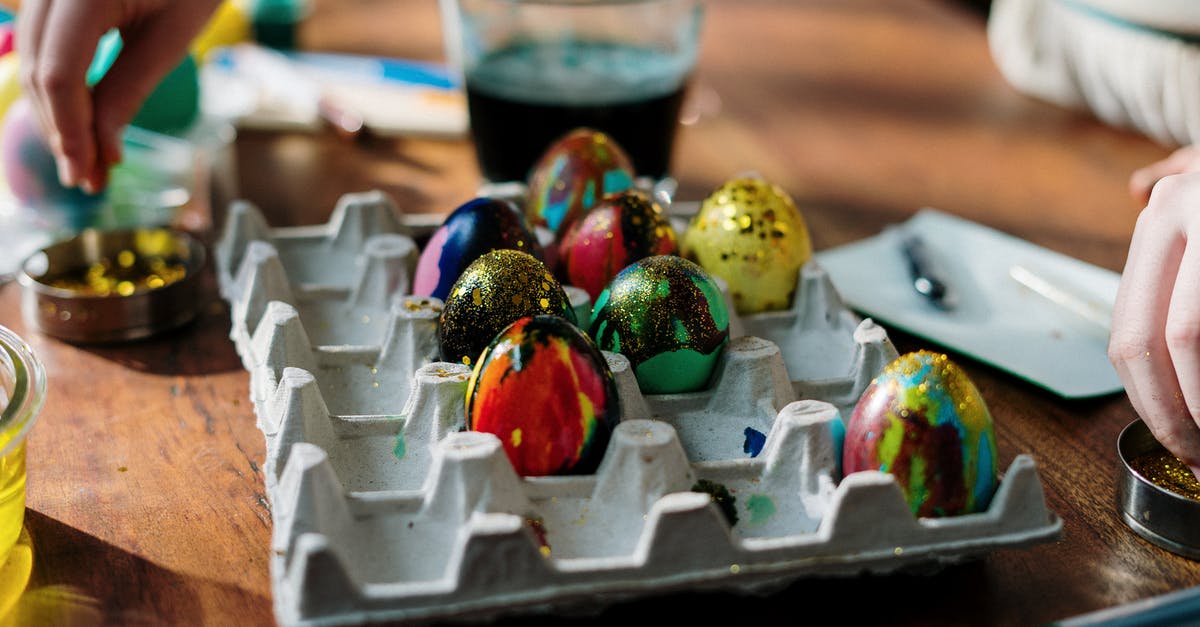 Making "long(er)-life" homemade mayonnaise - Colorful Easter Eggs with Glitters