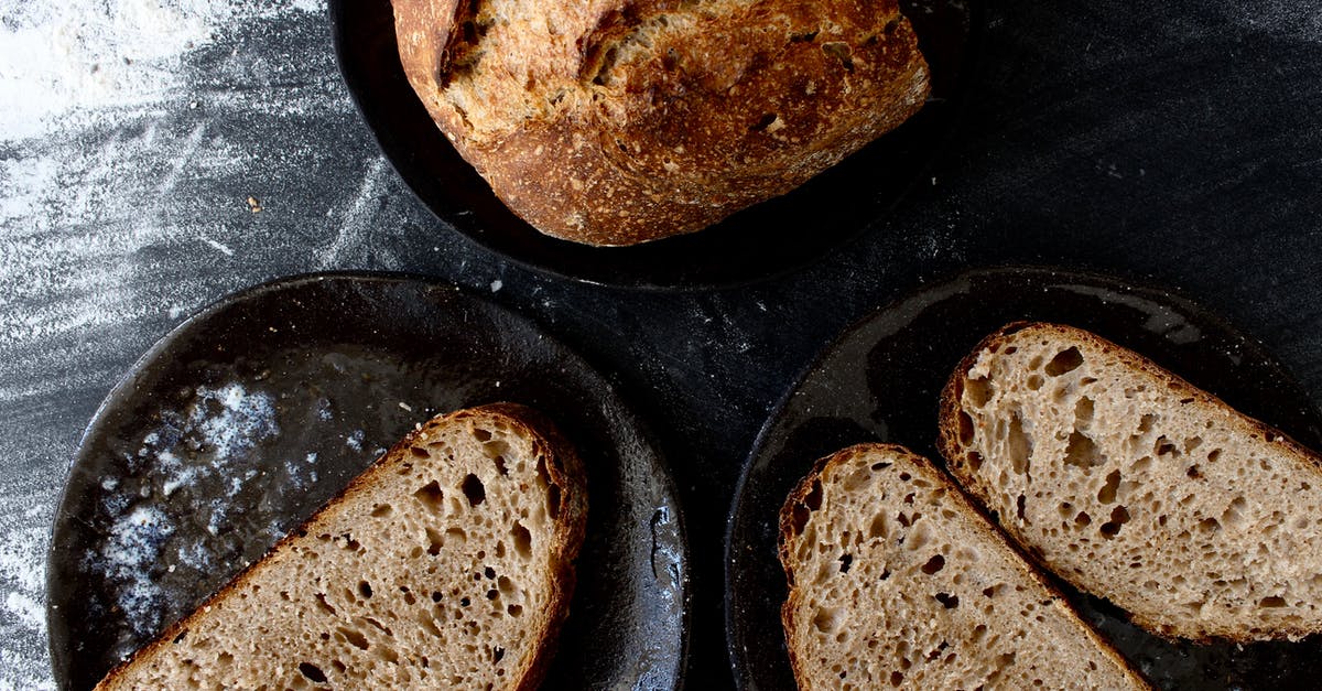 Making sourdough bread with just flour and water (and no starter) - Slices of Sourdough Bread on a Black Ceramic Plate