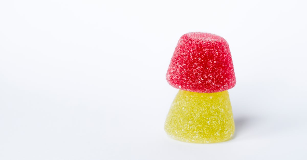 Making super-sour sweets -- issues with stickiness - Red and Yellow Gummy Candies