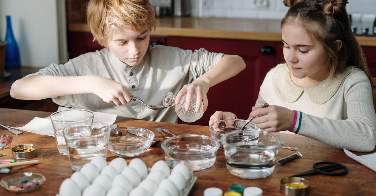 Making toad in the hole with duck eggs - Kids Making Their Own Easter Eggs