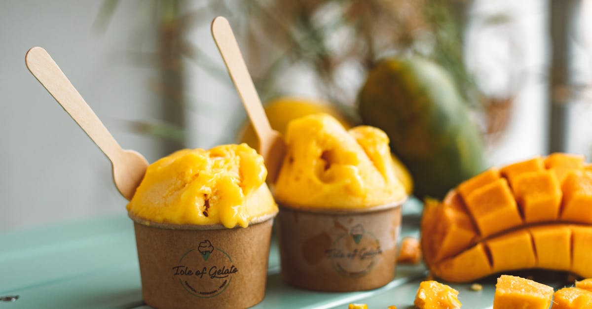 Mango chutney freezable? - Yellow Ice Cream in Brown Wooden Cup