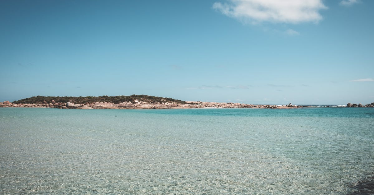 Mascarpone left outside fridge overnight - still usable? - Shallow transparent water of still sea against grassy island and blue cloudy sky in tropical resort in sunny summer day