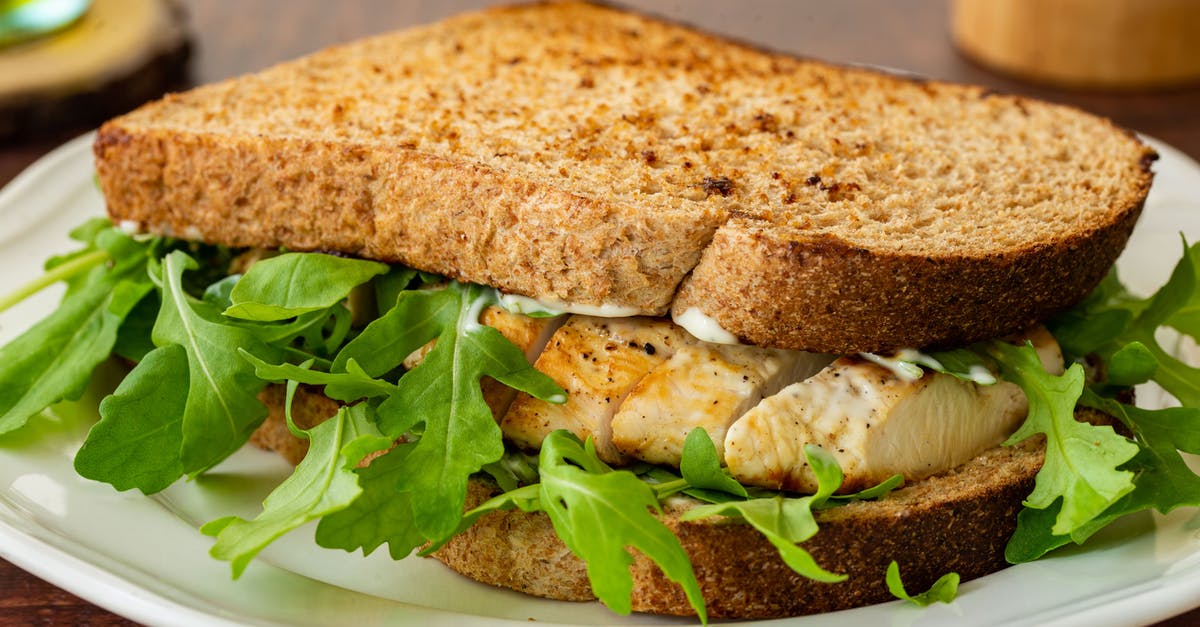 Mayonnaise versus chicken spread - Toasted Bread and Sliced Grilled Chicken with Mayonnaise 