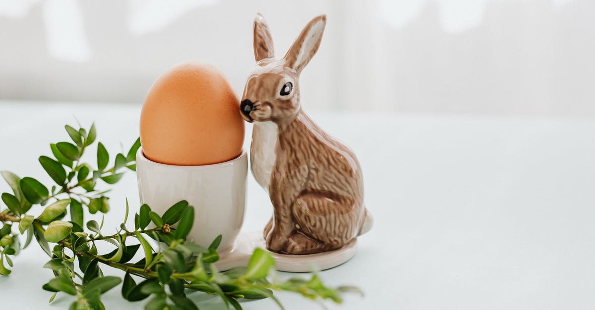 Measuring egg whites - Egg and Ceramic Rabbit