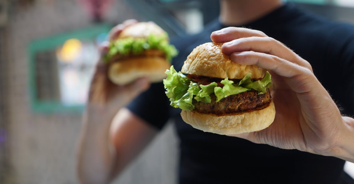 Meat defrosting too fast - Person Holding Two Hamburgers