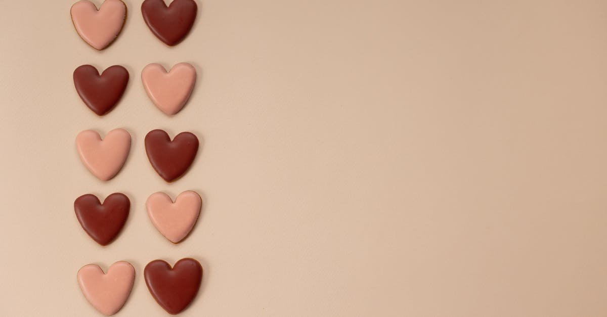 Melted chocolate inside the cookies - Sweet small heart shaped cookies