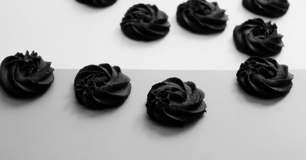 Meringue Imitation to practice decoration - Black Melted Creams