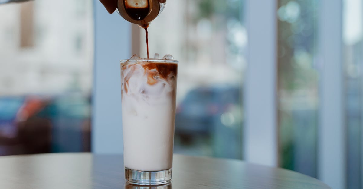 Milk for Coffee - Shake and Hit - Person Pouring Milk on Clear Drinking Glass