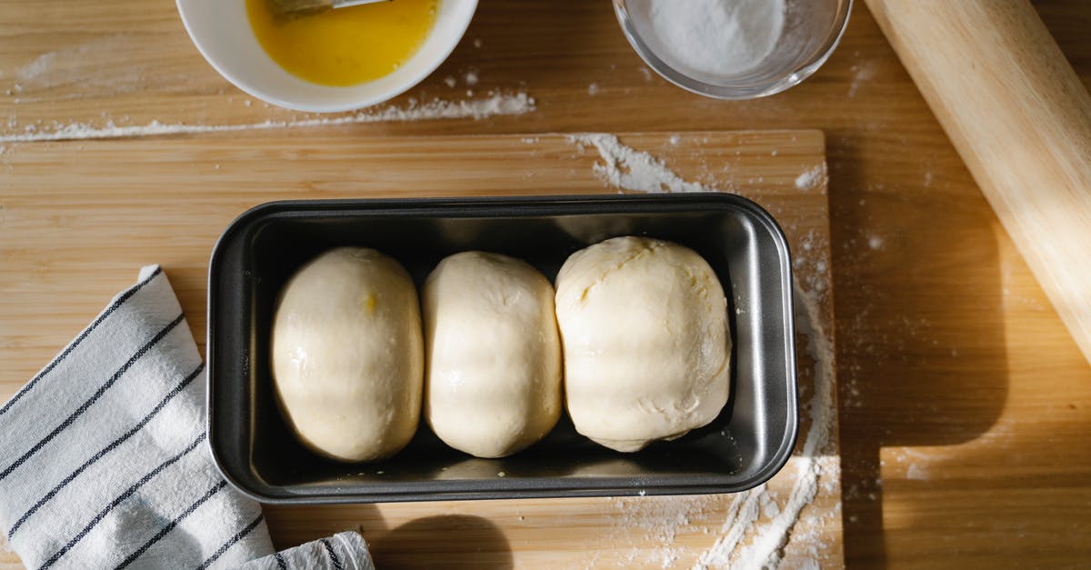 Milk in fermented bread dough - White Bread on Stainless Steel Tray