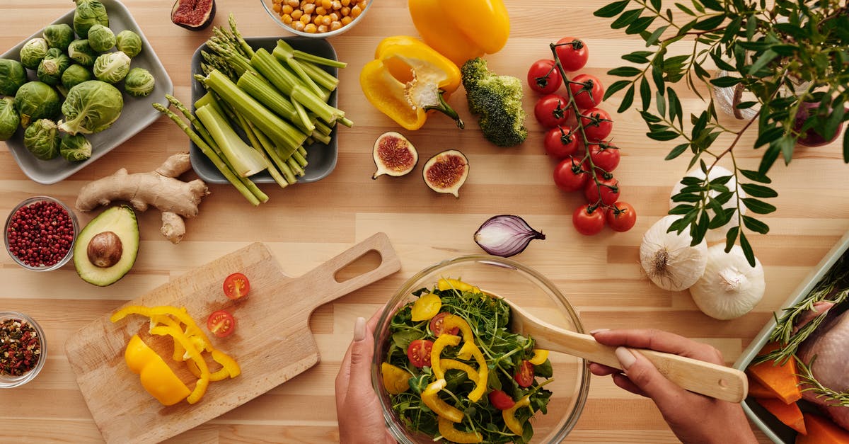 Mixing Ghee with Other Ingredients - Fresh Vegetables on Brown Wooden Table 