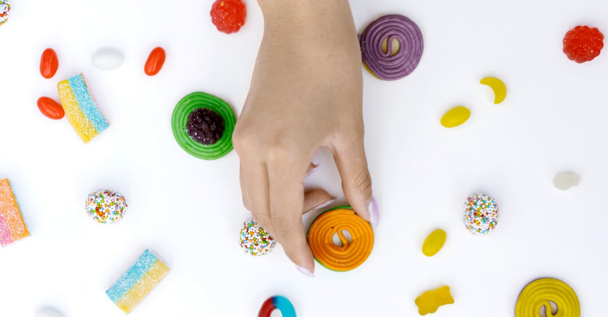 Mixing starches with sugar to make chewy candies - A Person Holding a Round Chewy Candy