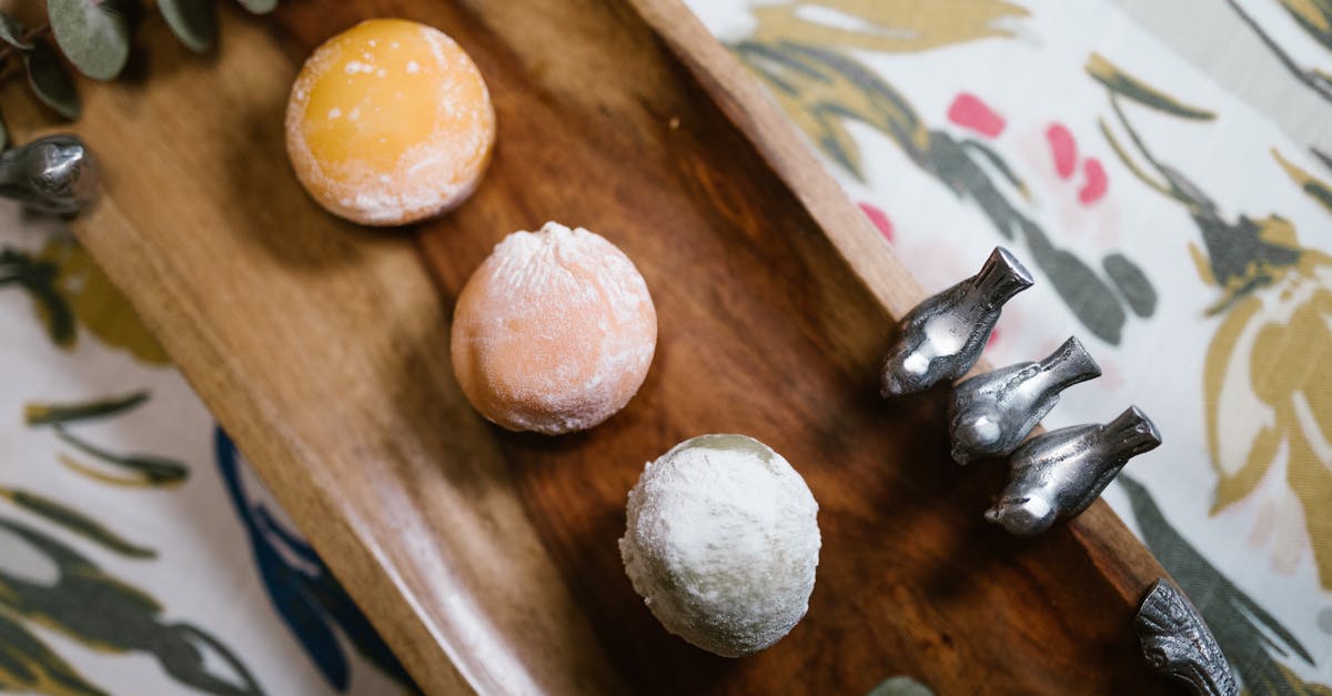 Mochi without a Mochi mixer - Mochi Ice Cream on the Wooden Tray