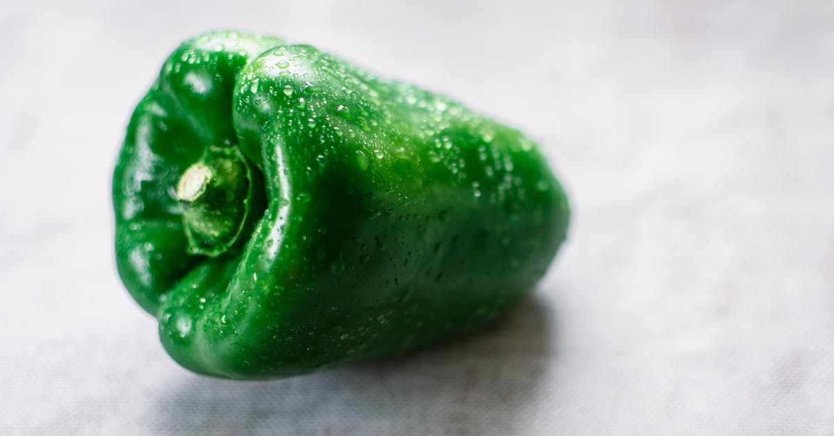 Moisture in Vegetable Bin - Green Bell Pepper With Dews