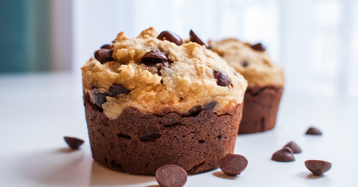 Muffins are fluffy, but crumbly - Brown Muffins with Chocolate Chips