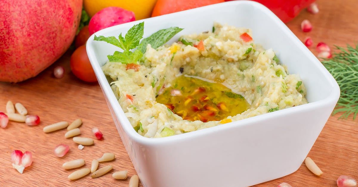 My Baba Ghanoush is too watery - Green and Red Vegetable in White Ceramic Bowl