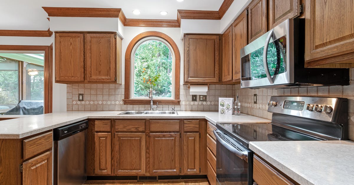 My microwave sparked - Brown Wooden Kitchen Cabinet With Sink