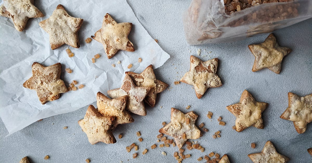 My parchment paper soaked in oil after finish baking cookies - Star Biscuits