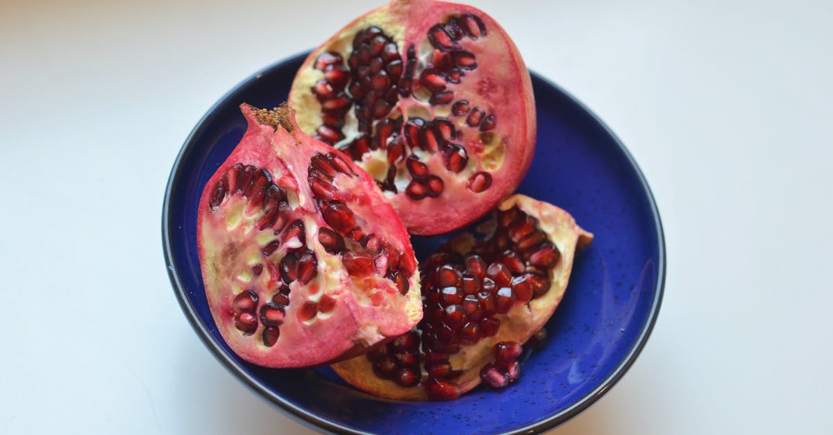 My red potatoes seem to have an unusually high amount of eyes. Should I cut them out? - Cut red pomegranate served in bowl My red potatoes seem to have an unusually high amount of eyes. Should I cut them out? - Cut red pomegranate served in bowl