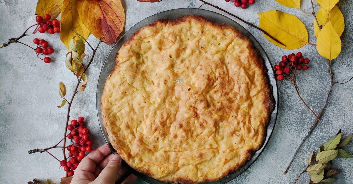 My rhubarb pie is runny - Person Holding Pie on Gray Table