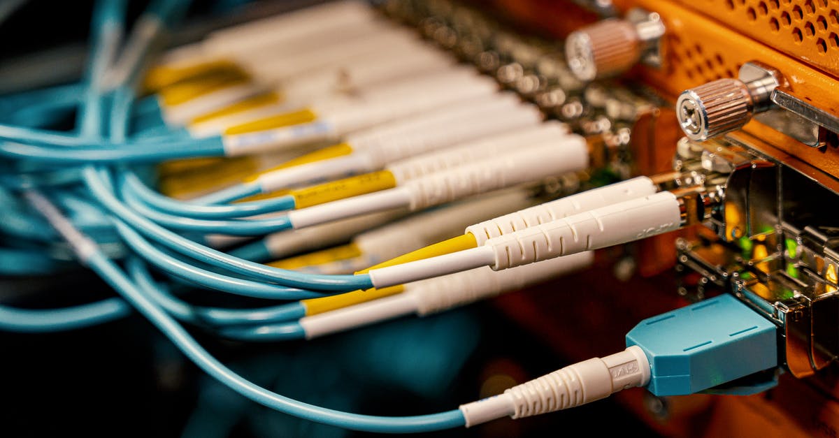 My white device has turned yellow - Fiber optic switch with bright connectors in studio