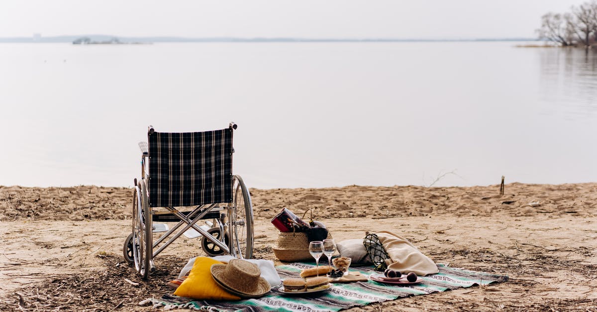 Non plastic/glass microwavable plates - Black and White Folding Chair on Brown Sand