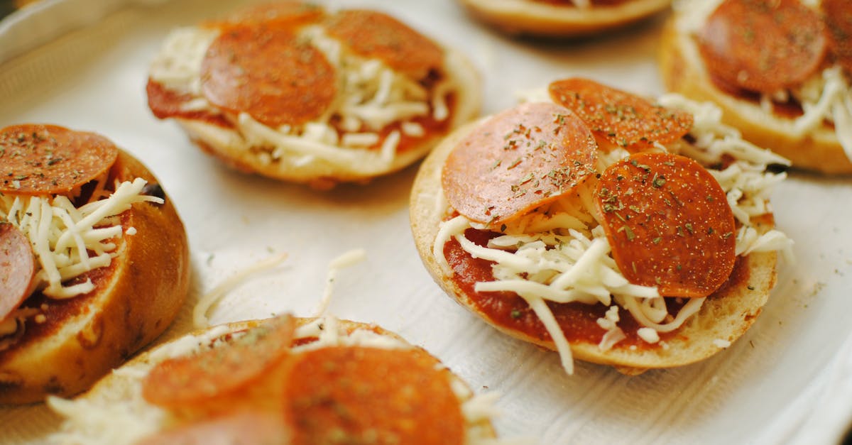 Optimal Cheese Melting Bagel Baking Temp/Time - Food on Tray