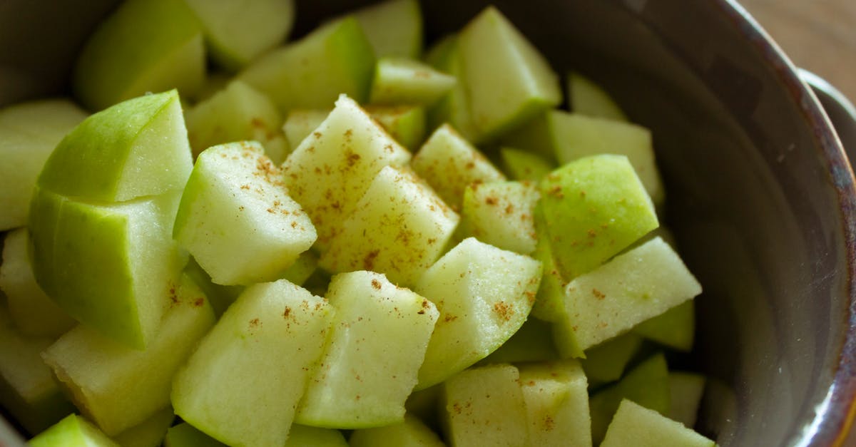 Other apple varieties for a Granny Smith fan - Sliced Green Fruit in Stainless Steel Bowl