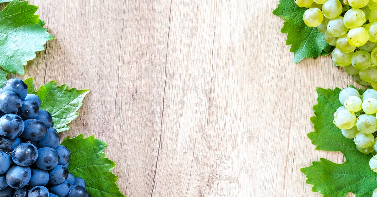 Out of Date Vine Leaves - are they safe to eat? [duplicate] - Blue Berries and Green Grapes on Beige Wooden Surface