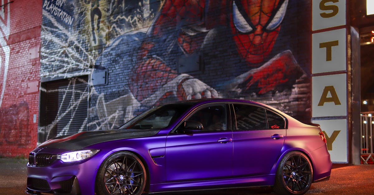 Painted Pony beans pate - Purple Coupe Parked Beside Wall