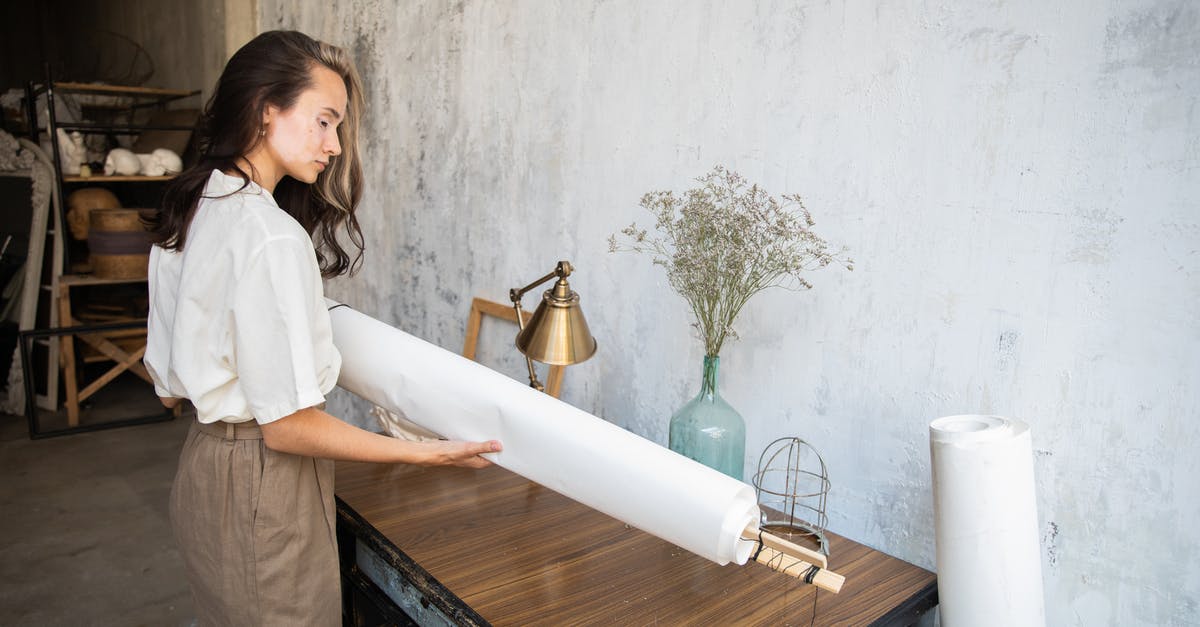 Pavlova Roll failure - Woman Holding a Roll of Paper in an Art Studio