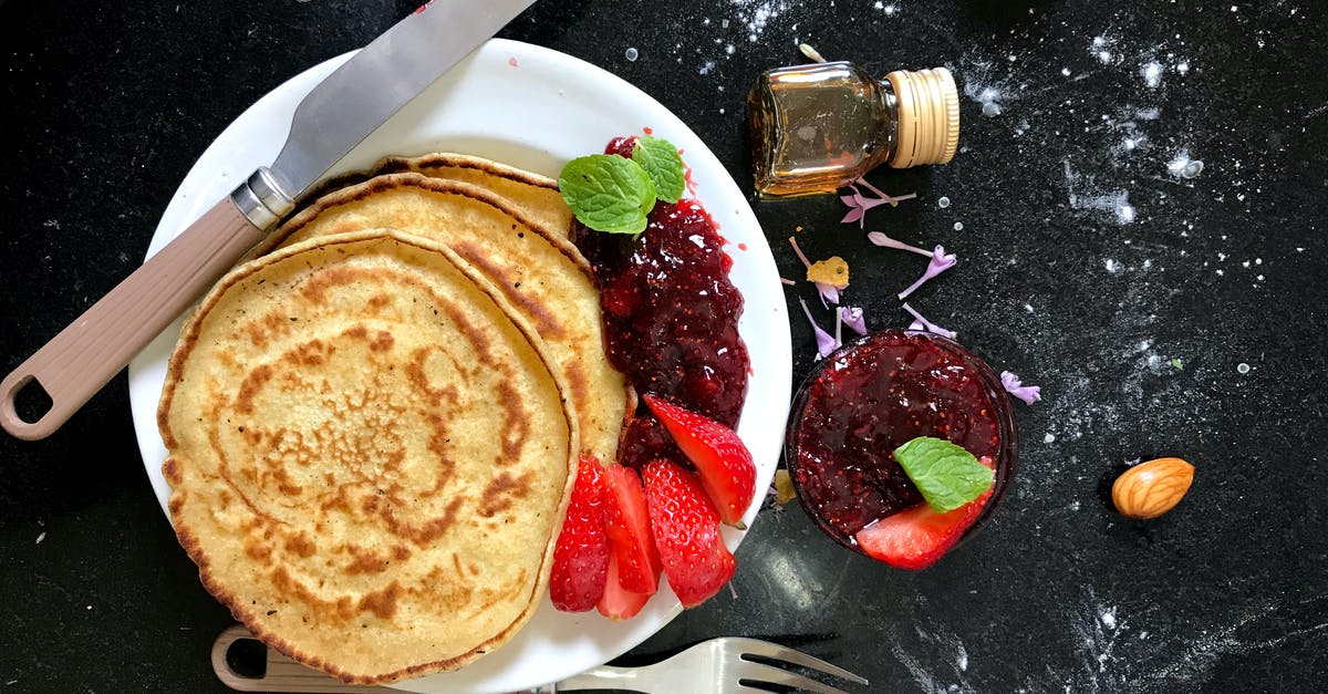 Pectin granules in jam - Pancake on Plate