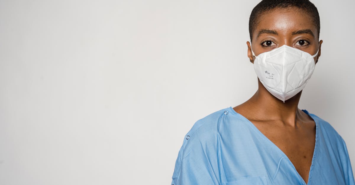 Pickling without Sterilization - Is It Safe? - Serious African American female doctor in medical mask and blue uniform standing against white background