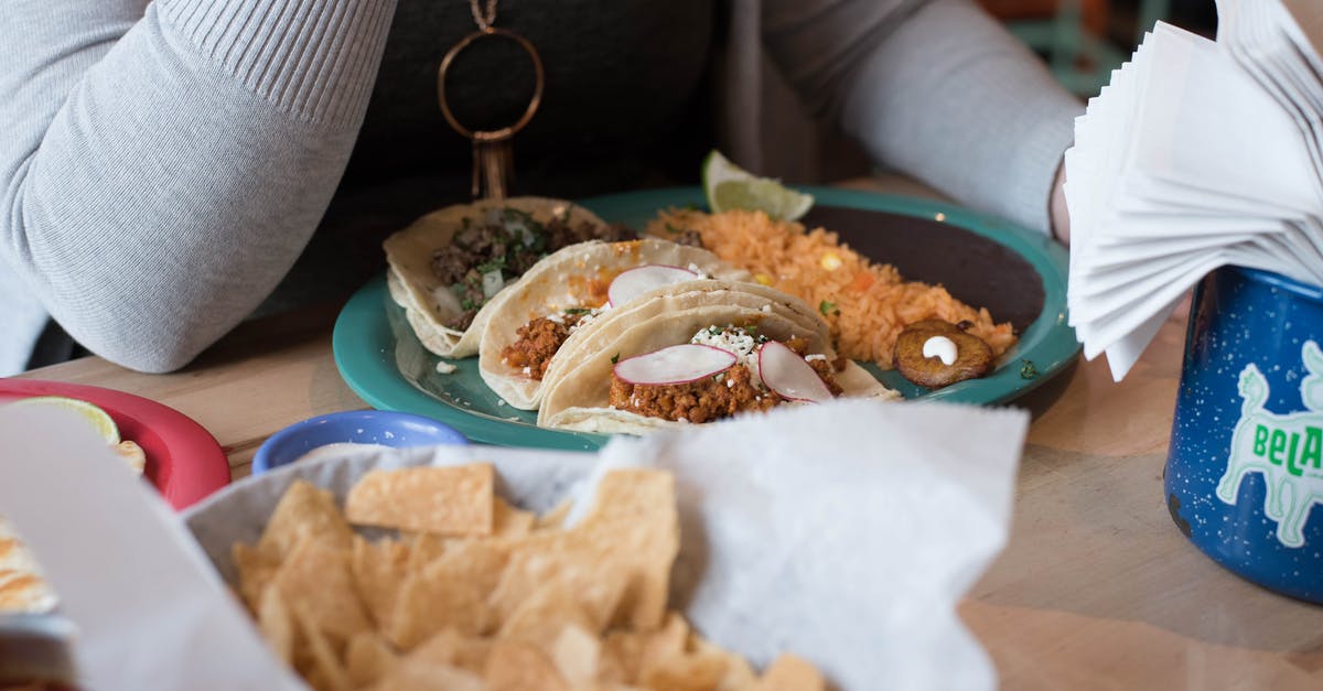 Pimento sauce that is added to mayo - Person Sitting in Front of Tacos on Plate