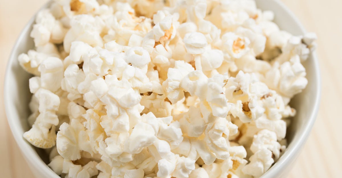 Popcorn with truffle oil/salt [closed] - White Popcorns on Round White Ceramic Bowl