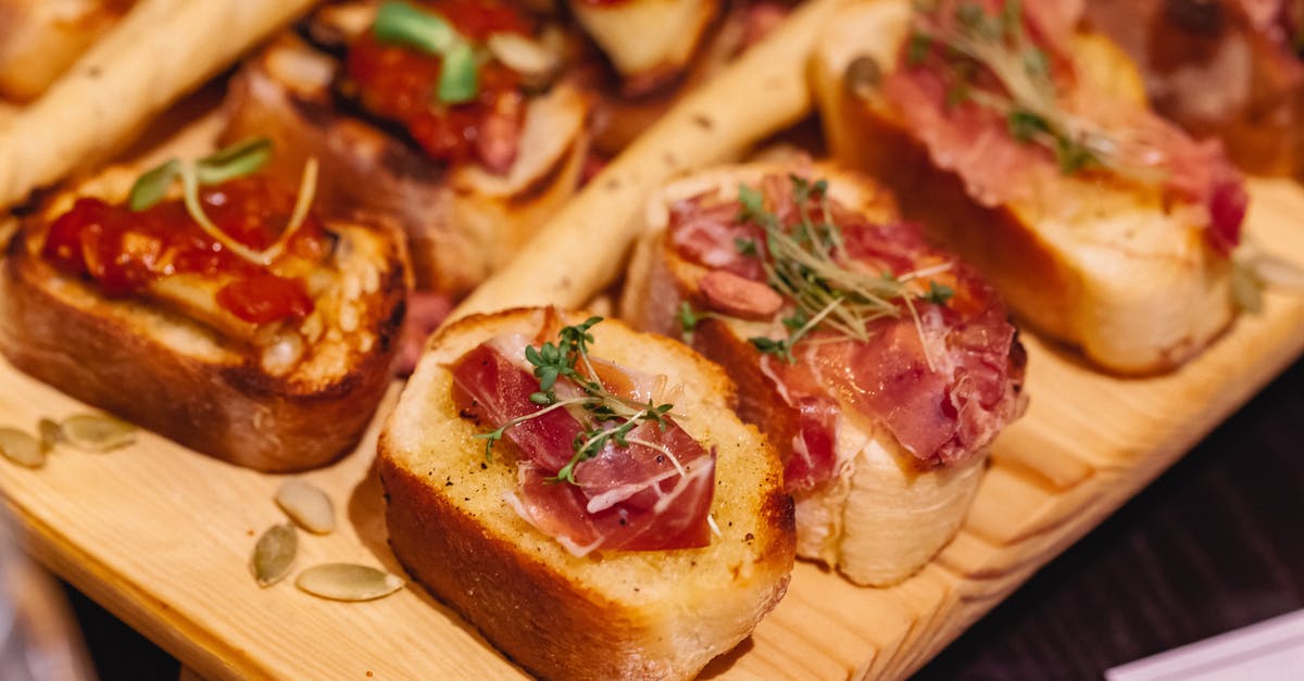 Pork belly strips and ribs - Toasted Breads with Bacon Strips and Green Sprouts