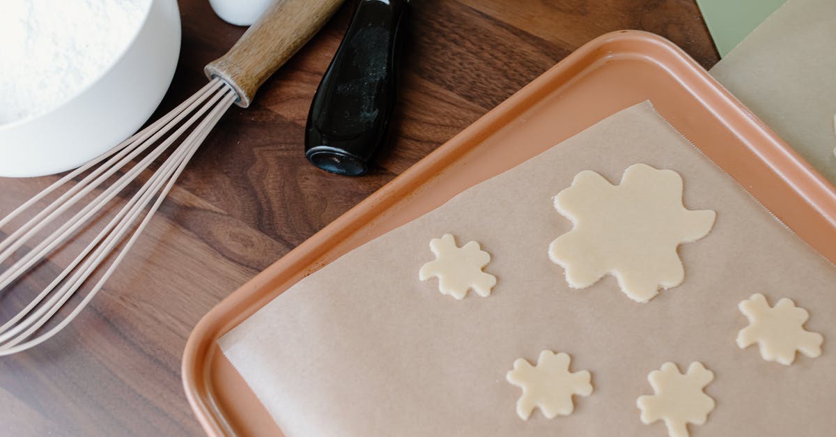 Preheat and baking temperature - Molded Dough on a Tray with Baking Paper